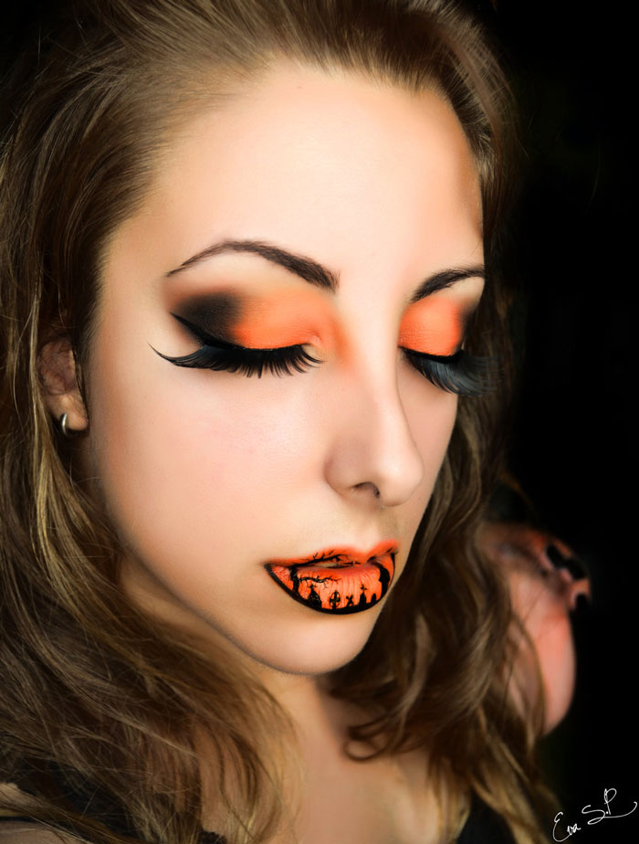 Maquillaje que puedes usar en los labios para halloween