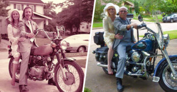 Pareja RECREA de forma adorable sus fotos de BODA 40 años después ¡El amor sí existe!