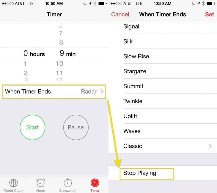 Apagar música con temporizador iPhone 