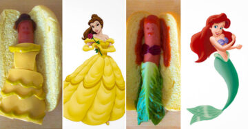 Así lucen las princesas de Disney recreadas ahora ¡como hot dogs!