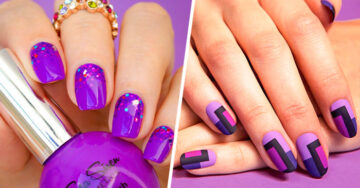 15 Diseños para pintar tus uñas de color morado. ¡Son tan elegantes!