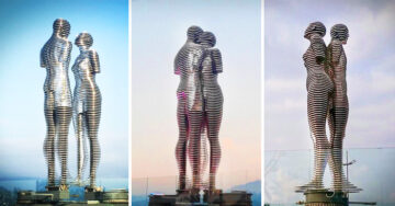 Estas estatuas se mueven la una a la otra cada día, para reflejar a la perfección lo que se siente amar