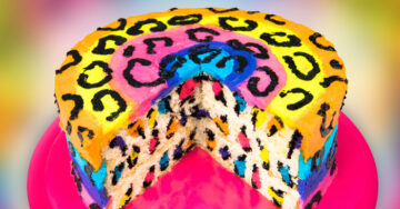 Este video te enseña a hacer un pastel de colores al estilo animal print. ¡Te encantará!