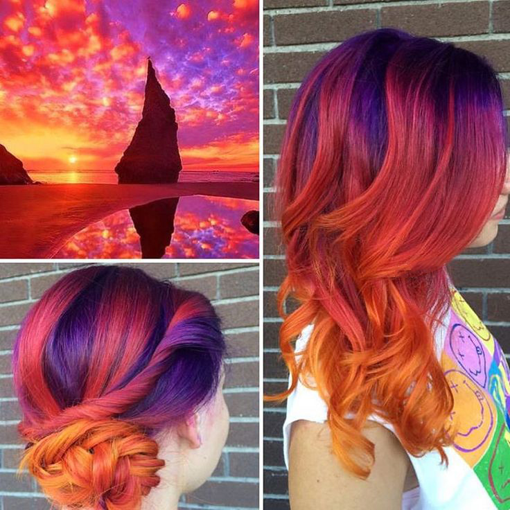 El Cabello Atardecer La Moda De Teñirse El Pelo De Colores