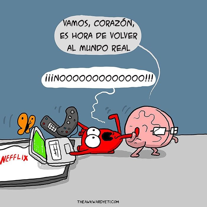 Corazón Vs Cerebro Cómic Awkward Yeti