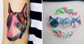 25 Tatuajes que todos los amantes de las mascotas se van a querer hacer. ¡Te encantarán!
