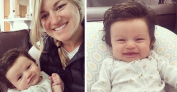 Esta adorable bebé nació con una abundante cabellera; Internet reaccionó así ¡Morirás de risa!