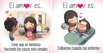 ‘El amor es’: 25 Ilustraciones que expresan perfectamente cómo es el amor en pareja