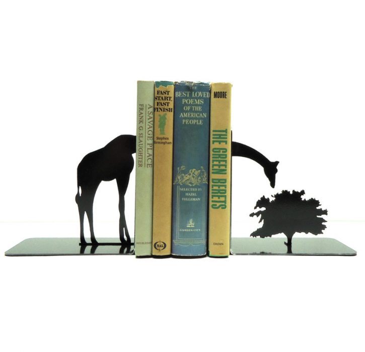 soportes para libros en forma de jirafa