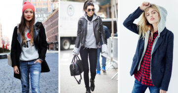 15 Geniales looks con hoddies y blazers que son la combinación perfecta