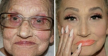 Ella dejó que su nieta la maquillara y ahora es la abuelita con más glamour del mundo