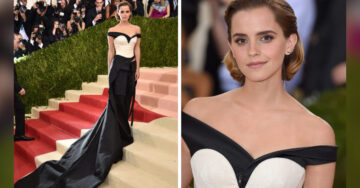 Emma Watson paso por la alfombra roja de los MET ¡Con un vestido hecho de basura!