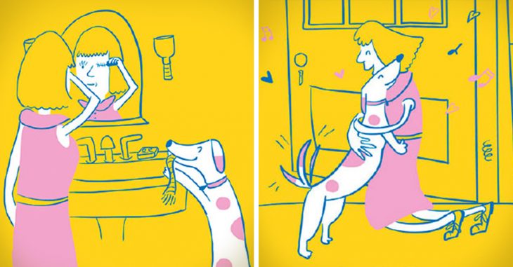 10 ilustraciones que muestran lo que es ser mamá de un perro