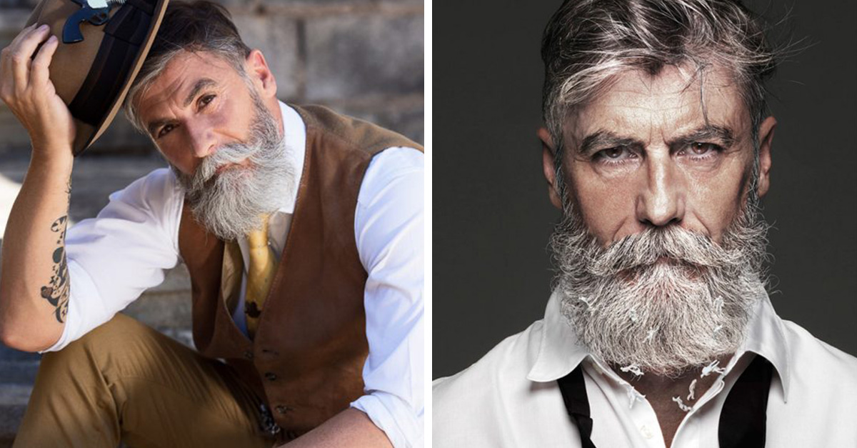 Hombre de 60 años se vuelve en modelo gracias a su barba