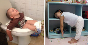 20 Divertidas fotos que demuestran el talento que los niños tienen para dormir en cualquier lugar