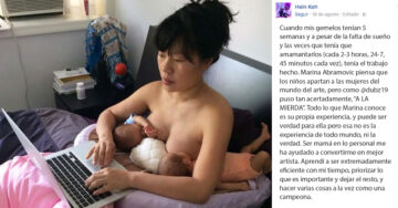 La emotiva carta y foto de una madre de gemelos demuestra que ser mamá no impide alcanzar tus sueños