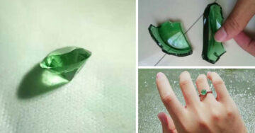 Este chico hizo un anillo con una botella de vidrio y el resultado ¡te encatará!