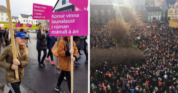 Las mujeres de Islandia alzan la voz y se unen para exigir igualdad en sus derechos laborales