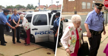 Esta abuelita de 102 años tenía el gran deseo de ser arrestada por la policía… ¡Y lo logró!