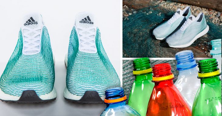 Adidas lanzó unos hechos con botellas plástico