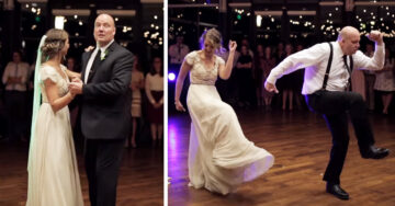 Novia sorprende con el mejor baile padre-hija durante su boda