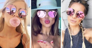 10 estilos de lentes rosas en acabado espejo que atraparán todas las miradas