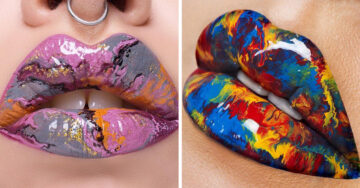15 Increíbles diseños de labios marmoleados que harán brillar tu boca
