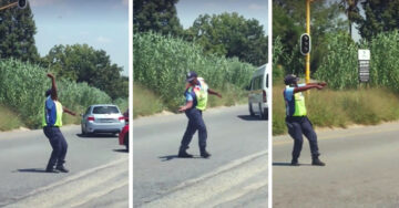 Conoce a Dorah Mofokeng, la mujer que baila feliz mientras dirige el tráfico