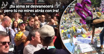 Multitud improvisa canción de Oasis después de guardar un minuto de silencio en Manchester