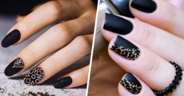 20 Increíbles diseños para uñas negro mate que te darán el toque perfecto de glamour