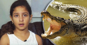 Niña de 10 años obliga a un caimán a abrir la mandíbula para que libere su pierna