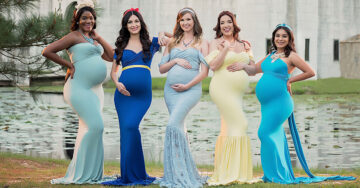 5 princesas embarazadas protagonizan la sesión de fotos más tierna al estilo ‘Disney’