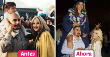 Chica recrea la foto de graduación de su madre en la suya; pasaron 17 años y sus padres no cambian