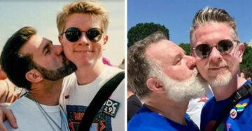 Pareja gay recrea foto del orgullo 25 años después; demuestran que no es ‘solo una etapa’