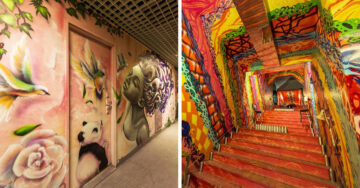 100 artistas del graffiti transforman una escuela universitaria en toda una galería de arte