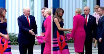 La primera dama de Polonia hizo lo que ningún hombre se atrevió: rechaza el saludo de Trump