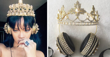 Audífonos para reinas; su diseño es decorado a mano con una corona de perlas