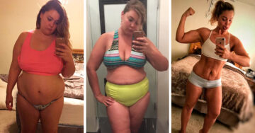 Después del suicidio de su esposo, ella se toma una foto diaria durante un año ¡y pierde 57 kilos!
