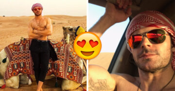 Zac Efron realiza sesión de fotos en Dubái y sube AÚN MÁS la temperatura en el desierto