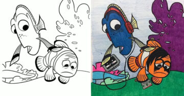 25 Ilustraciones bizarras que suceden solo cuando un adulto colorea un libro infantil