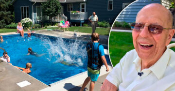 Abuelo viudo construye piscina en su casa para los niños del vecindario; no soportaba el silencio