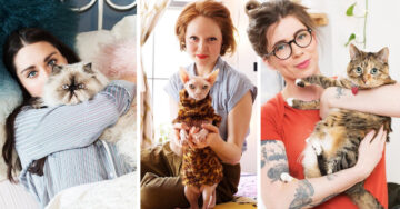 Fotógrafa retrata a mujeres que aman a sus gatos; sus historias son realmente inspiradoras