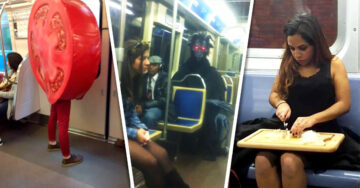 15 Divertidas imágenes de las personas más extrañas que alguna vez han viajado en el metro
