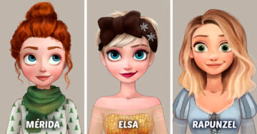 Así se verían las princesas de Disney si se peinaran al estilo de Pinterest