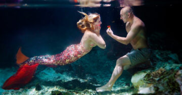 Esta propuesta inspirada en la Sirenita lleva el romance hasta el fondo del mar
