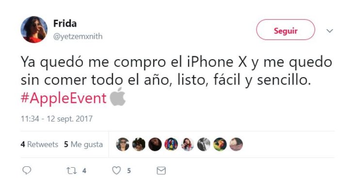 reacciones iphone x