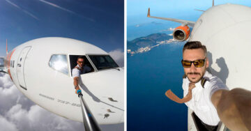 Las arriesgadas selfies de un piloto se vuelven virales; no son tan peligrosas como parecen