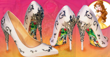Zapatillas inspiradas en La Bella y la Bestia; son el sueño de toda princesa rumbo al altar