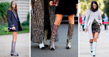 Botas Chanel hechas de puro y brillante glitter se están robando las miradas de TODA chica en París