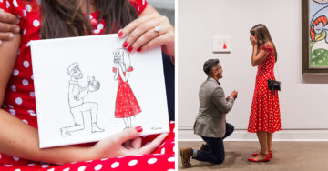Chica encuentra propuesta de matrimonio dibujada entre obras de Picasso; ¡él pintó el mismo vestido!
